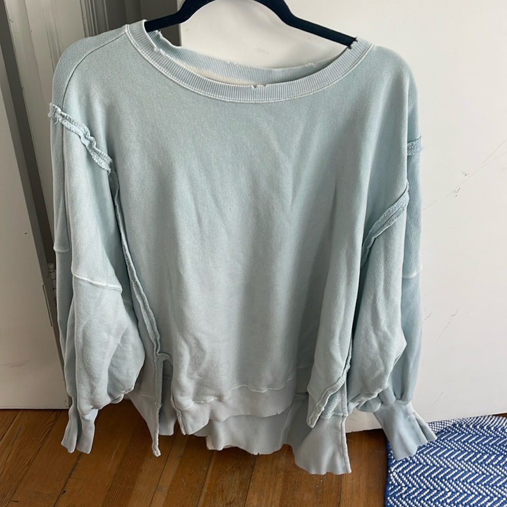 Free people blue sweatshirt